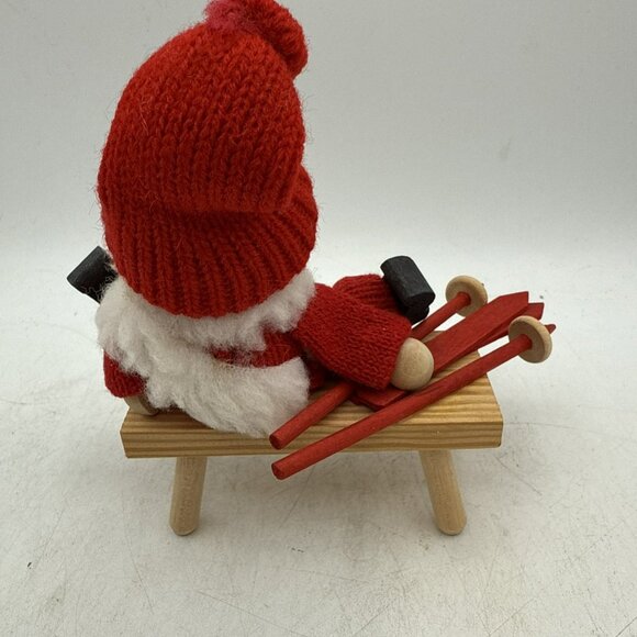 Ljungstroms Swedish Tomte Santa #8513 Christmas Elf Red Skiing Scandinavian - Picture 5 of 7
